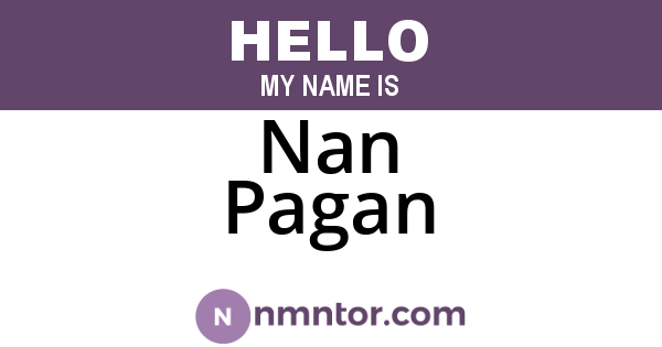 Nan Pagan