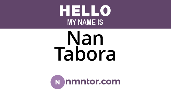 Nan Tabora