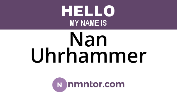 Nan Uhrhammer