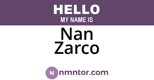 Nan Zarco