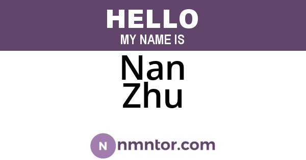 Nan Zhu