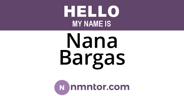 Nana Bargas