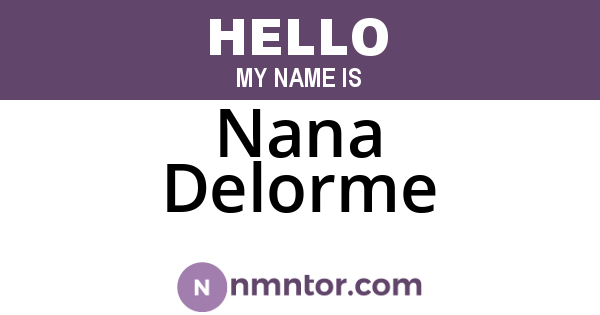 Nana Delorme