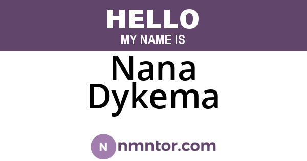 Nana Dykema