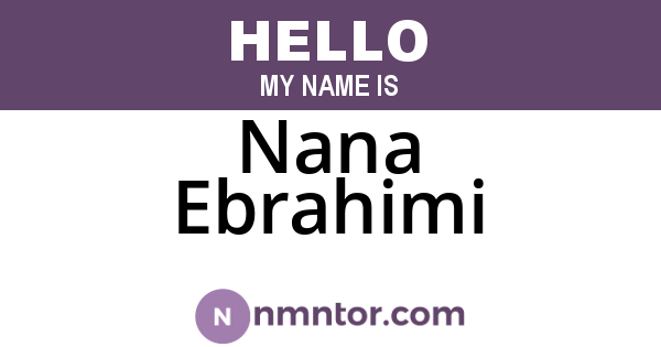 Nana Ebrahimi