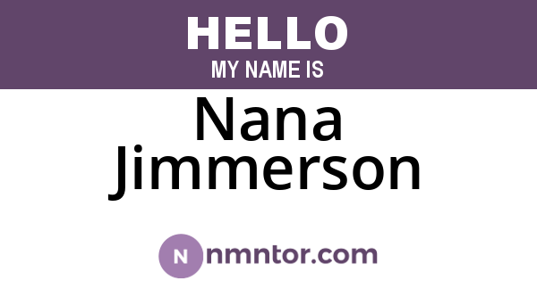 Nana Jimmerson