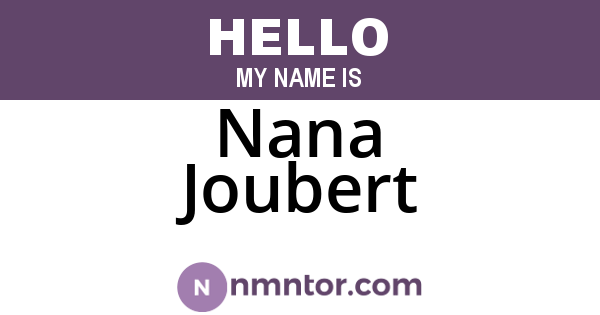 Nana Joubert
