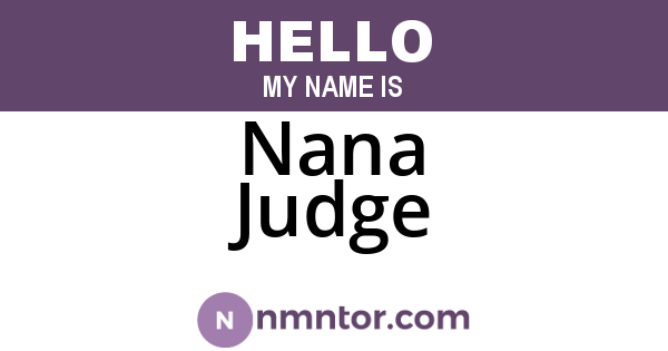 Nana Judge
