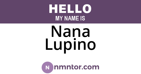 Nana Lupino