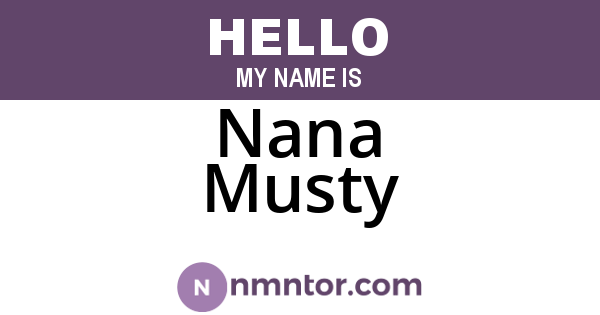 Nana Musty