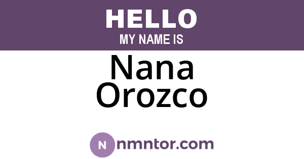 Nana Orozco