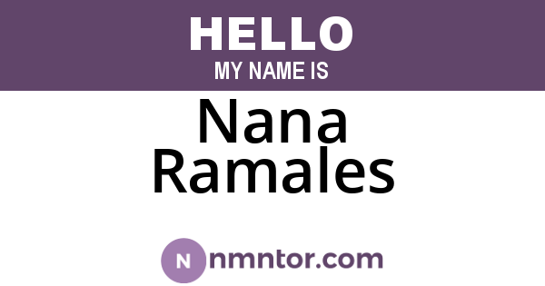 Nana Ramales