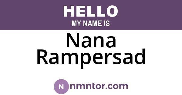 Nana Rampersad