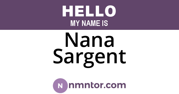 Nana Sargent