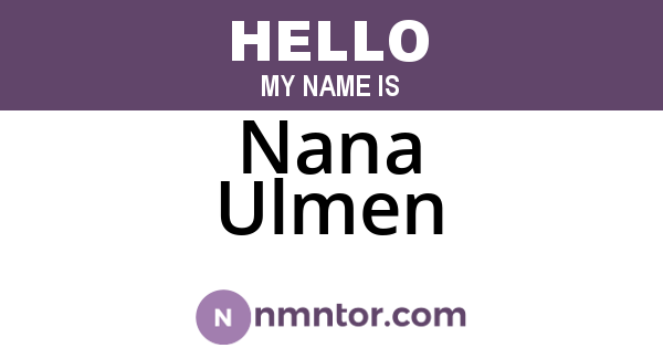 Nana Ulmen