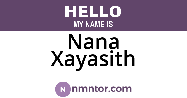 Nana Xayasith