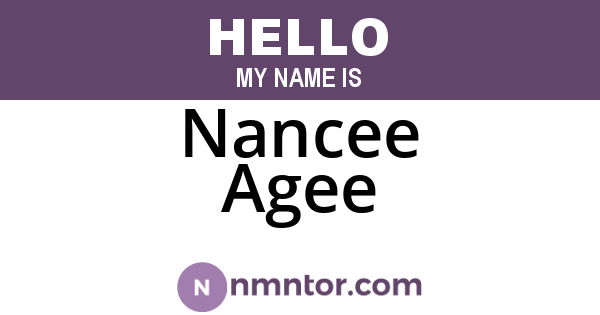 Nancee Agee