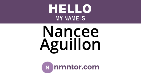 Nancee Aguillon