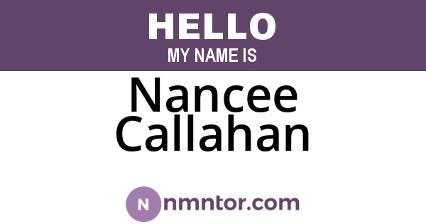 Nancee Callahan