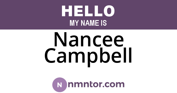 Nancee Campbell