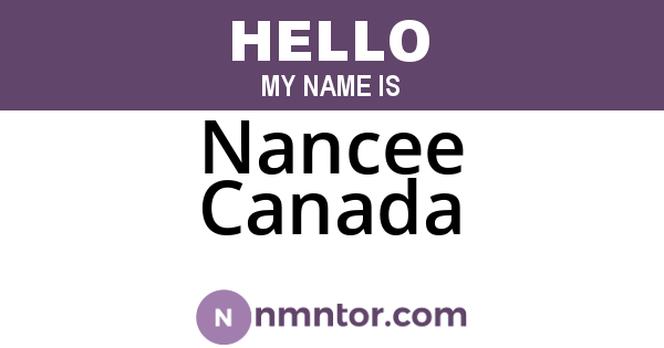 Nancee Canada