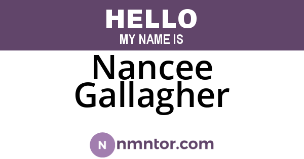 Nancee Gallagher