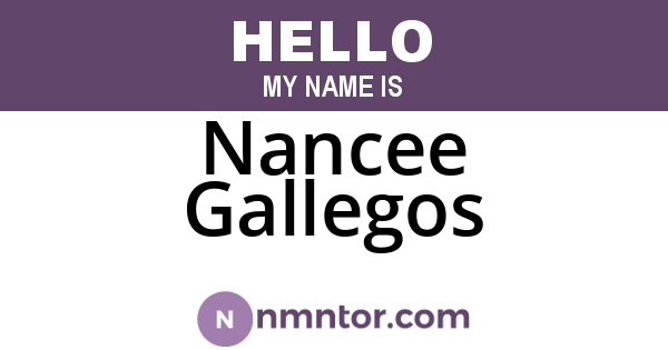 Nancee Gallegos