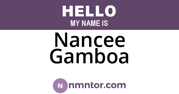 Nancee Gamboa