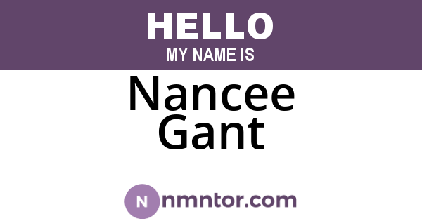 Nancee Gant