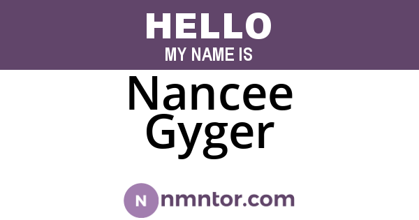 Nancee Gyger