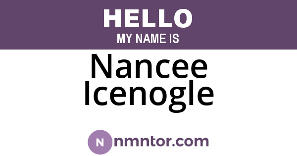 Nancee Icenogle