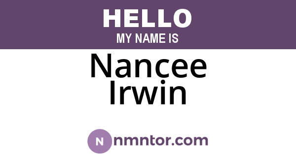 Nancee Irwin