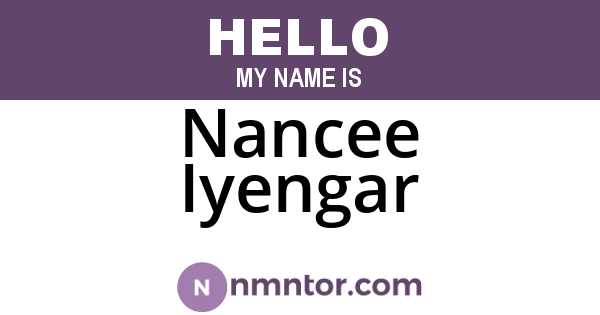 Nancee Iyengar