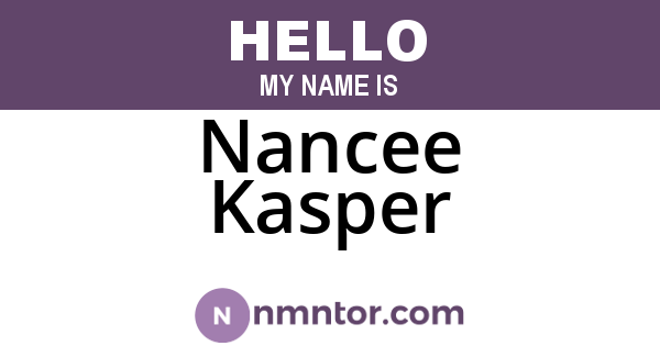 Nancee Kasper