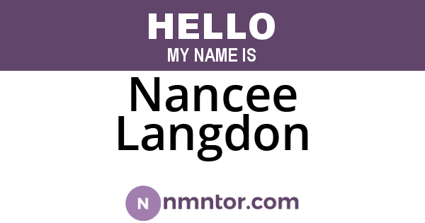 Nancee Langdon