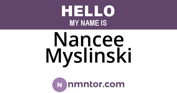 Nancee Myslinski