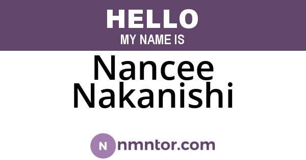 Nancee Nakanishi