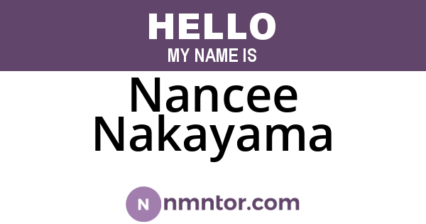 Nancee Nakayama