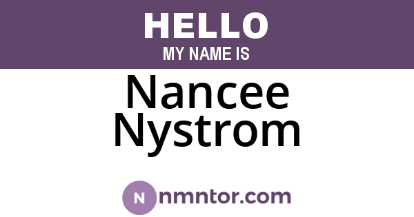 Nancee Nystrom