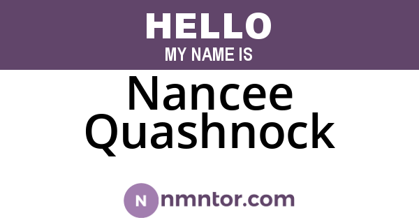 Nancee Quashnock