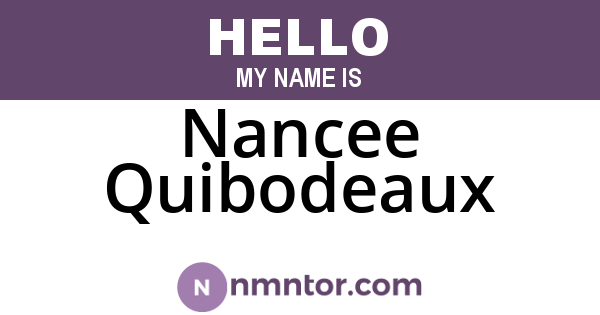Nancee Quibodeaux