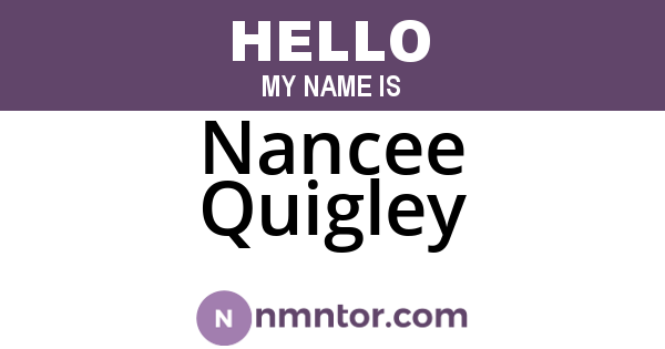 Nancee Quigley