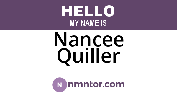 Nancee Quiller