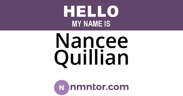 Nancee Quillian