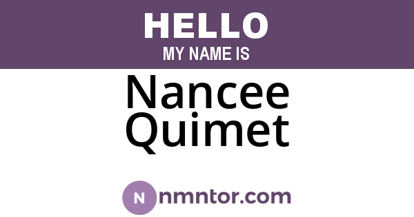 Nancee Quimet