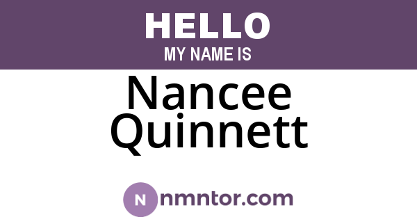 Nancee Quinnett