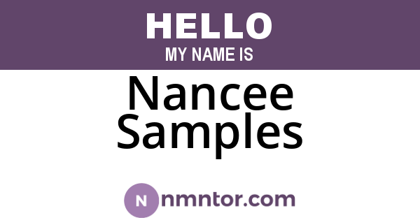 Nancee Samples