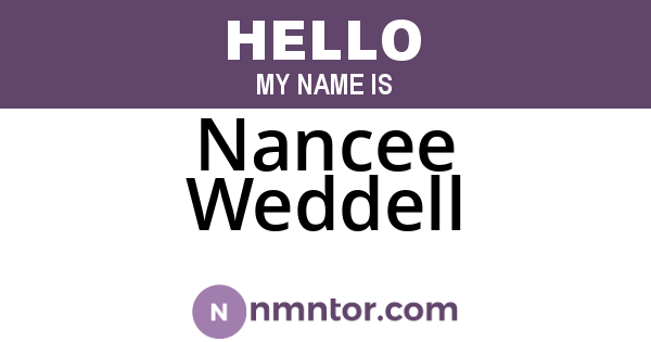 Nancee Weddell