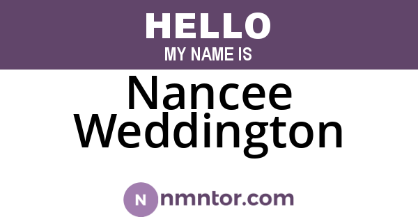 Nancee Weddington