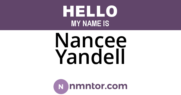 Nancee Yandell